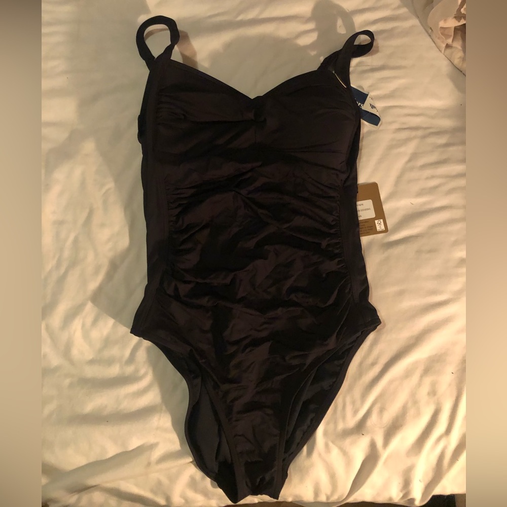Black tankini top